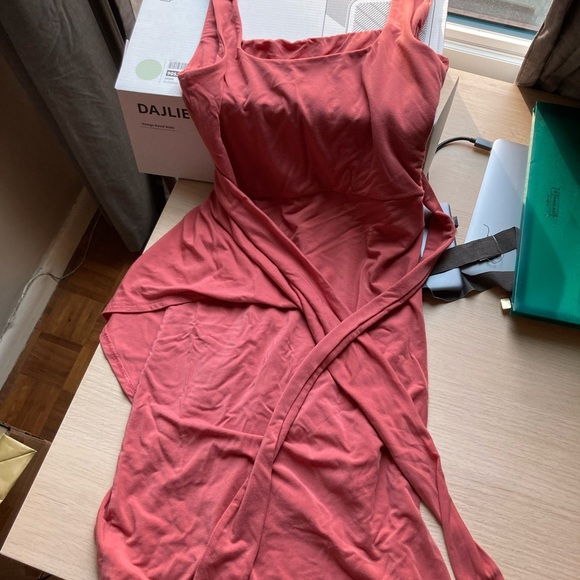 Aritzia Wilfred Saturn Wrap Dress - Pink, Size M - Picture 5 of 7